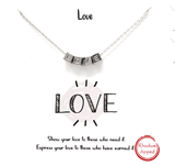 Sliding Love Letter Blocks Necklace in Silver or Gold Plated - Bettina H. Designs