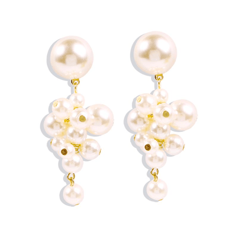 Sophia Pearl Cluster Earrings - Bettina H. Designs