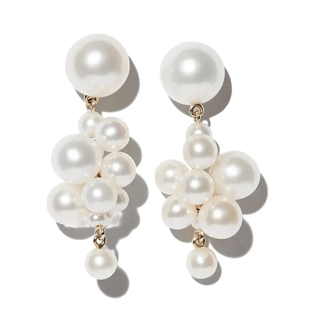 Sophia Pearl Cluster Earrings - Bettina H. Designs