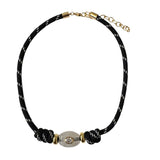 The Knotted Black Cord Moon Necklace - Bettina H. Designs