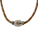 The Muse Moonstone Turquoise Cord Necklace - Bettina H. Designs