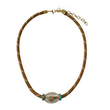 The Muse Moonstone Turquoise Cord Necklace - Bettina H. Designs