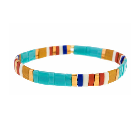 Tilla Turquoise Tribal Bracelet - Bettina H. Designs