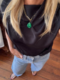 Triluxe Malachite Statement Necklace - Bettina H. Designs