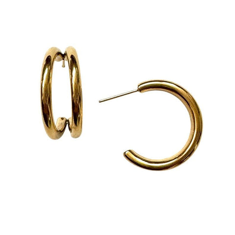 Two Hoops are Better Than One Earrings - Bettina H. Designs