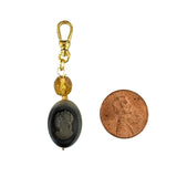 Vintage Black Intalgio Pendant - Bettina H. Designs