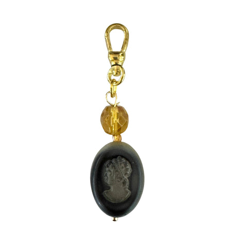 Vintage Black Intalgio Pendant - Bettina H. Designs