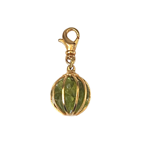 Vintage Caged Peridot Charm - Bettina H. Designs