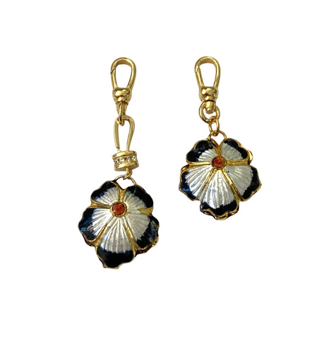 Vintage Cloisonne Multicolored Flower Charm - Bettina H. Designs