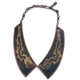 Vintage Copper Dragon Collar Necklace - Bettina H. Designs