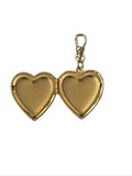 Vintage Etched Heart Locket Charm Pendant - Bettina H. Designs