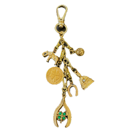 Vintage Good Luck Charm Key Chain/Bag Charm - Bettina H. Designs