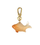 Vintage Hand Carved CARNELIAN Koi Fish Charm - Bettina H. Designs