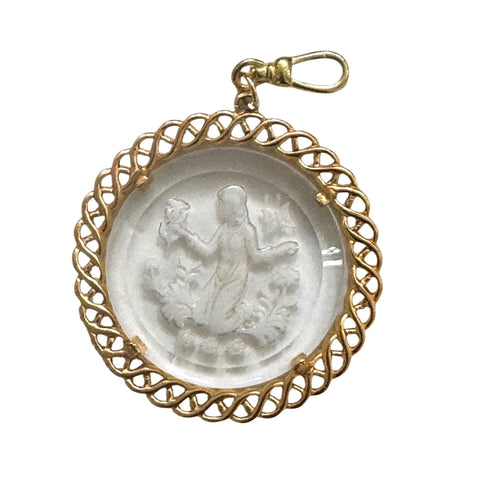 Vintage Horoscope Intaglio Pendants - Bettina H. Designs