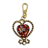 Vintage Millefiori Heart Charm Pendant - Bettina H. Designs