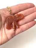 Vintage Style Large Focal Carnelian Elephant Pendant - Bettina H. Designs