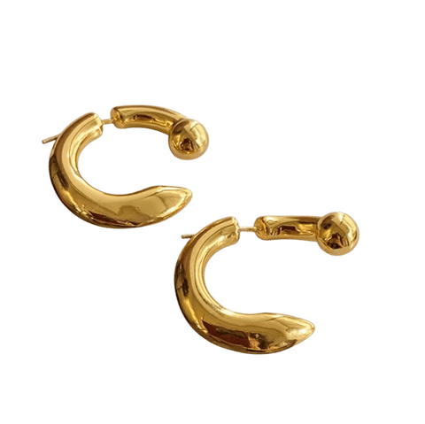 Zurie Gold Hoop Earrings - Bettina H. Designs