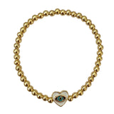 Nazar Evil Eye Heart Bracelet (turquoise or white) - Bettina H. Designs