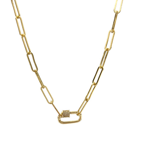 18K Gold-Filled Lock Chain Necklace – Herself Collections