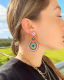 Marilla Multi-Color Triple Drop Earrings - Bettina H. Designs