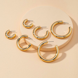 Crazy Lightweight Everyday Hoops in Gold and Silver - Bettina's Collection