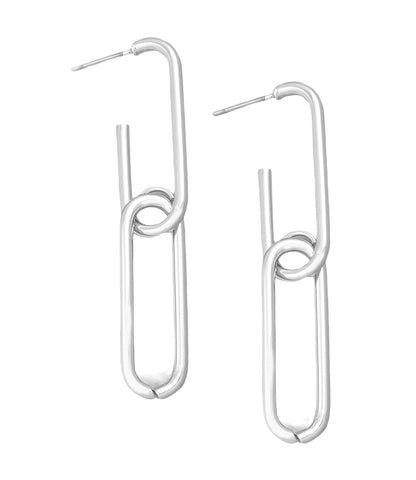 Paperclip Earrings in Gold or Silver - Bettina H. Designs