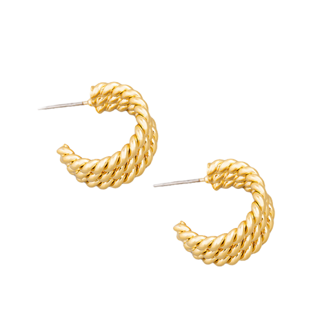 Small Triple Hoops in Gold or Silver - Bettina H. Designs