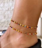 Multicolor Fiona Anklet - Bettina H. Designs