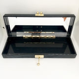 Melly Black Marble Acrylic Clutch - Bettina's Collection