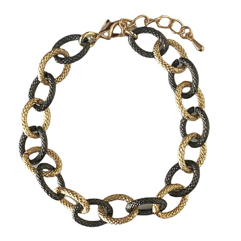 Black and Gold Connection Bracelet - Bettina H. Designs