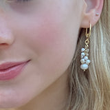 Ollie Pearl Cluster Drop Earrings - Bettina H. Designs