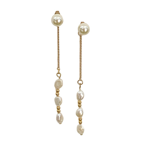 Claudette Pearl Drop Earrings - Bettina H. Designs