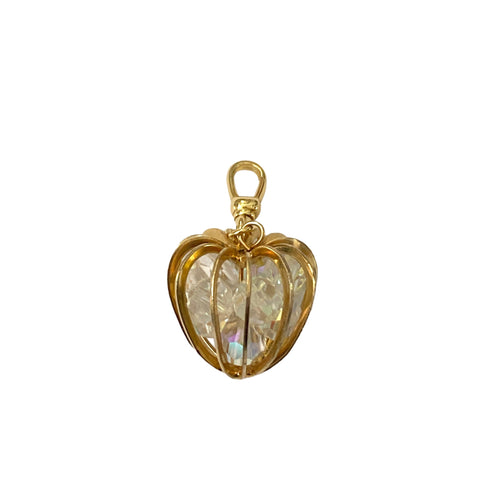 Vintage Open Cage Crystal Pendant - Bettina H. Designs