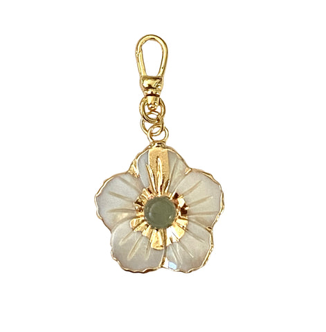 Mother of Pearl Flower Labradorite Pendant - Bettina H. Designs