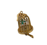 Vintage Enamel Bird in Cage - Bettina H. Designs