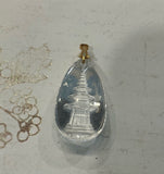 Vintage Crystal Etched Japanese Pagoda Pendant - Bettina H. Designs