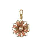 Vintage Hand Painted Enamel and Pearl Flower Pendant - Bettina H. Designs