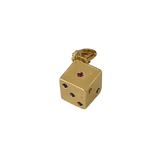 Gold Plated Dice Charm - Bettina H. Designs