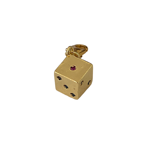 Gold Plated Dice Charm - Bettina H. Designs