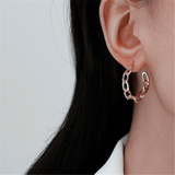 Linked In Hoops in Gold or Silver - Bettina's Collection