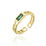 Chain of Command Ring Green - Bettina H. Designs