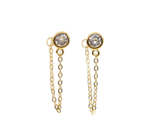 Lima Long and Short Dangle Chain Earrings - Bettina's Collection