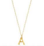 Caline Bamboo Initial Necklace - Bettina's Collection