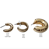 Crazy Lightweight Everyday Hoops in Gold and Silver - Bettina's Collection