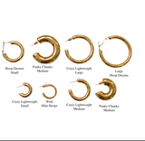 Funky Chunky Hollow Hoop Earrings - Bettina's Collection