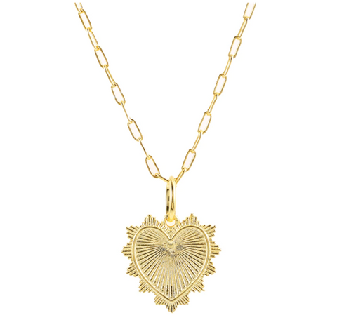 Mary Heart Charm Necklace - Bettina H. Designs