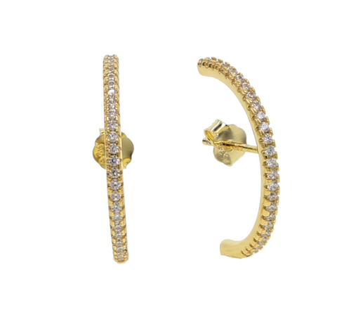 Gia Long Curve Earring - Bettina H. Designs