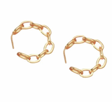Linked In Silver or Gold Hoops - Bettina H. Designs