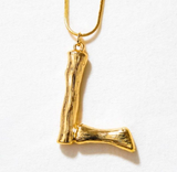 Caline Bamboo Initial Necklace - Bettina's Collection