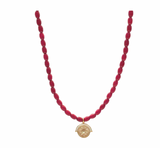 Red Palace Coin Necklace - Bettina H. Designs